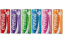 Australia: Coca Cola launches slimline cans in bright colours